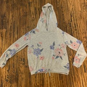 Bailey Lane Flower hooded longsleeve shirt | Child Small (6-7)
